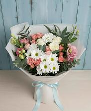 Букет цветов из:  Розы, Лизиантусы и Хризантемы в Чигири