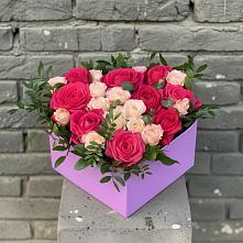 Цветочная композиция из Розы в коробке в Чигири