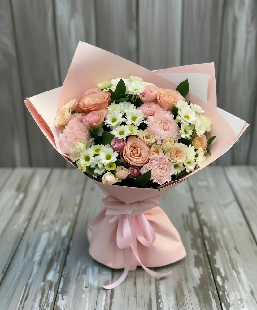 Букет цветов из: Гвоздики, Розы и Хризантемы в Чигири