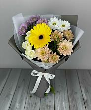Букет цветов из:  Розы, Герберы и Хризантемы в Чигири