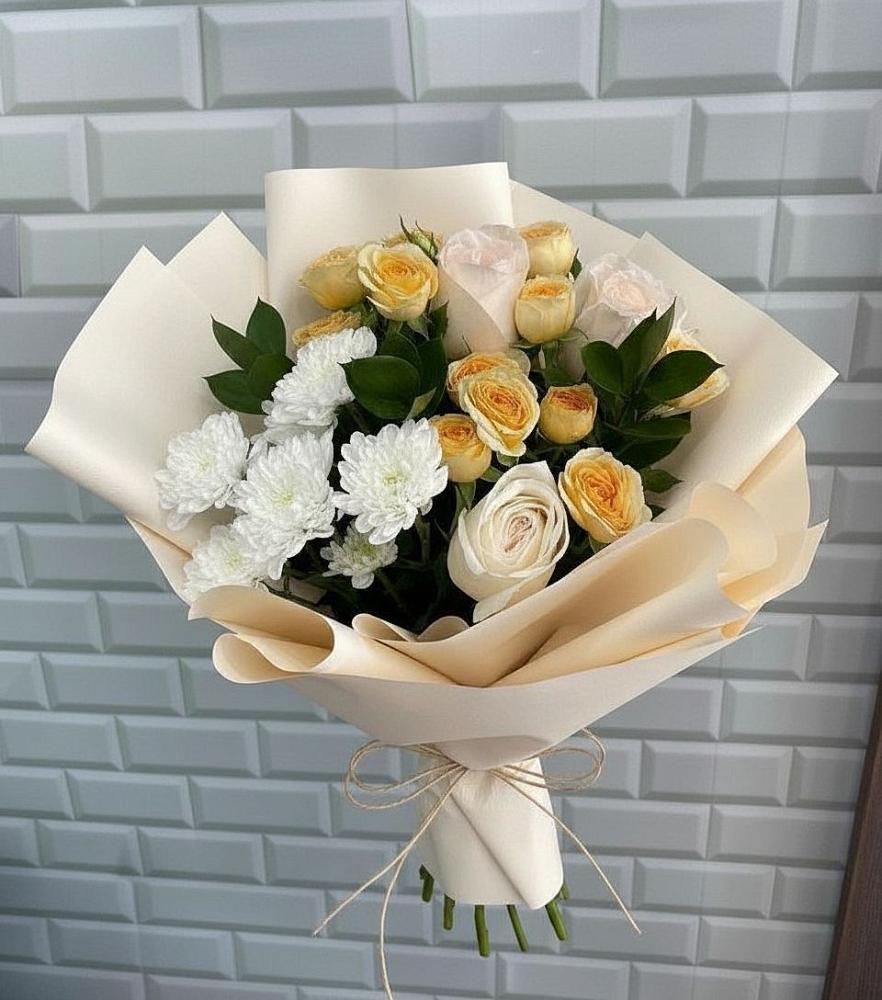 Букет цветов из: Розы и Хризантемы в Чигири