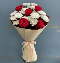 Букет цветов из:  Розы и Хризантемы в Чигири