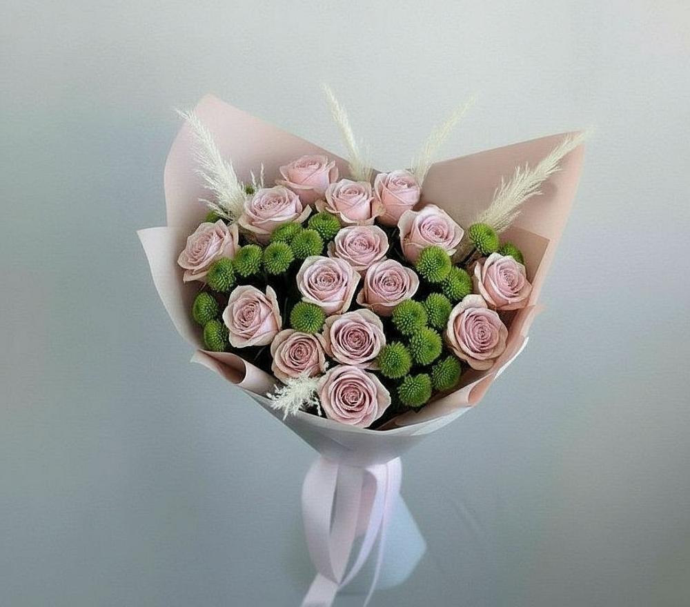 Букет цветов из: Розы и Хризантемы в Чигири