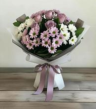 Букет цветов из:  Хризантемы и Розы #REPLACE_PRED# Чигири