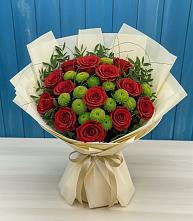 Букет цветов из:  Розы и Хризантемы в Чигири