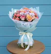 Букет цветов из:  Хризантемы и Розы в Чигири